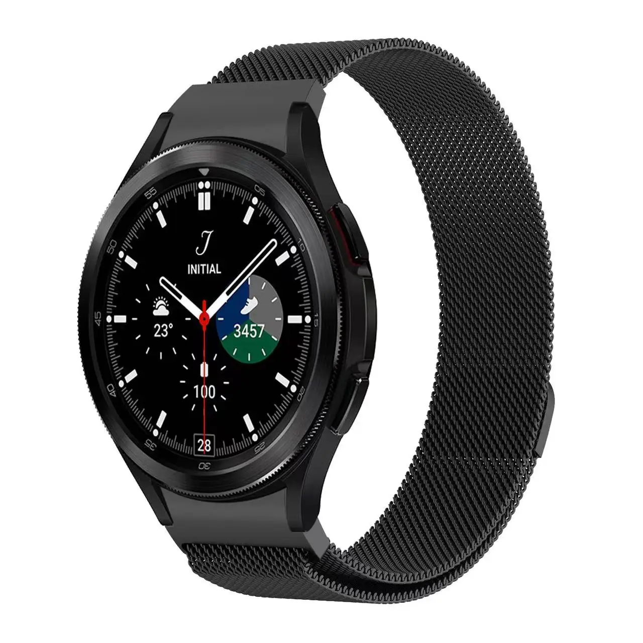 Pulseira Milanese de metal para Samsung Galaxy Watch, pulseira original, pulseira para 7, 6, 5, 4 Classic, 45mm, 44mm, 40mm, 47mm, 42mm, 46mm