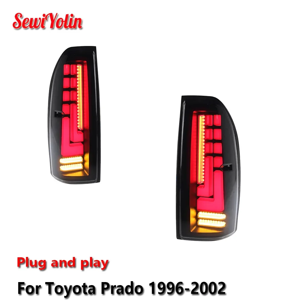 

Автомобильные светодиодные задние фонари, аксессуары для Toyota Prado 2700 3400 LC90 LC95 1996-2002, автоматический задний противотуманный фонарь DRL, заглушка указателя поворота и