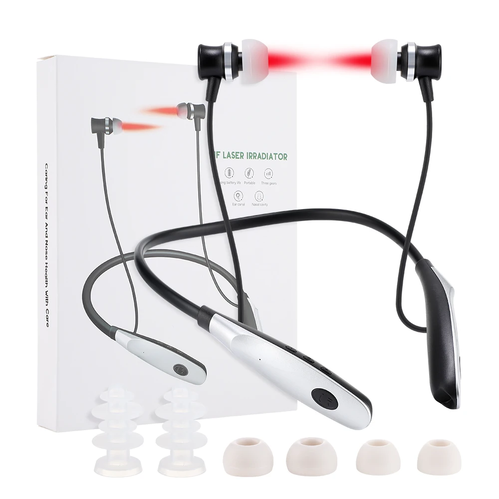 Tragbare Tinnitus-Ohrlasertherapie, 650 nm Laser, LLLT-Bestrahlung, Ohrstöpsel, Otitis Media, Taubheit, Nasenrhinitis, Sinusitis