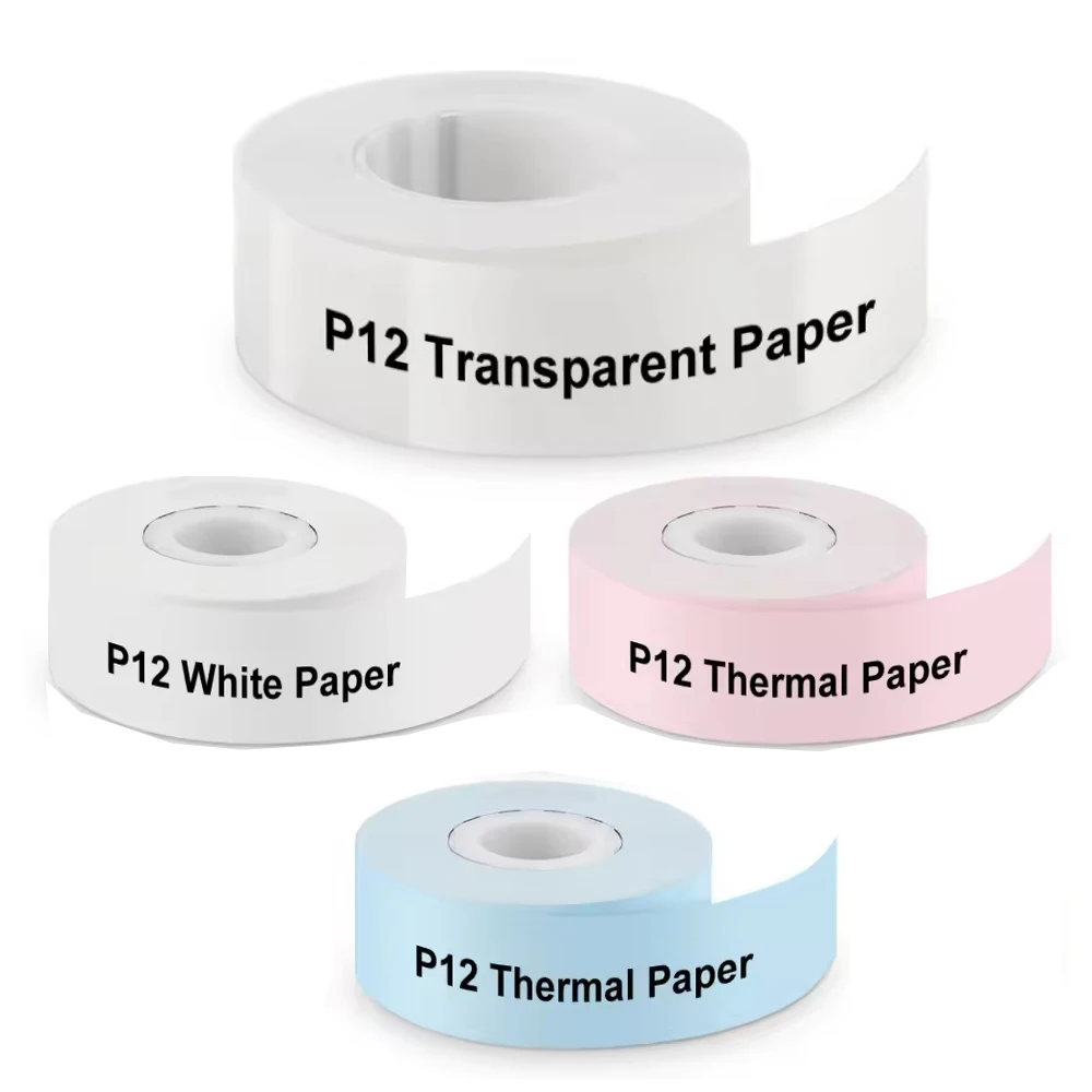 2PCS Continuous Label Tape 15mmx7m Self-adhesive Sticker Thermal Paper Compatible for Marklife P12 P15 D30 Q30 Label Printer
