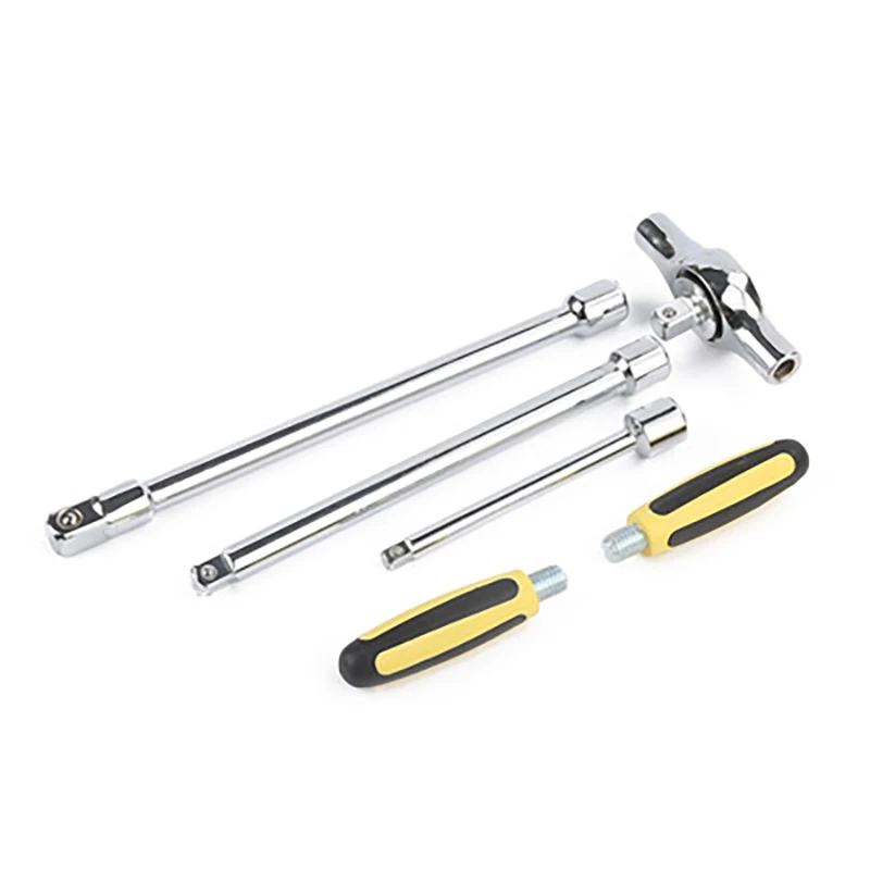 1/4 3/8 1/2 Inch Ratchet Wrench Hexagon Socket Wrench T Type Torque Wrench Bike Tools Detachable Handle Spanner Hand Tool