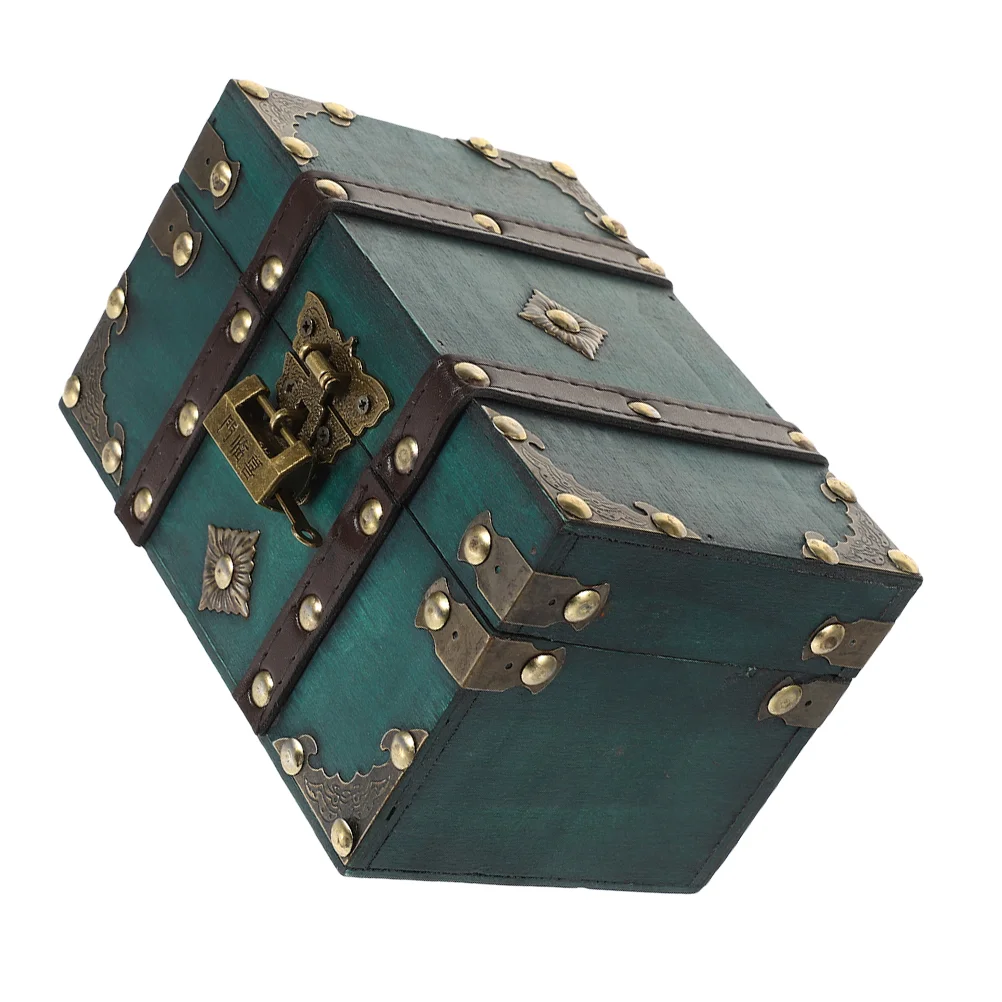

Wooden Storage Box Photo Prop Paulownia Vintage Treasure Chest Jewelry Case Holder