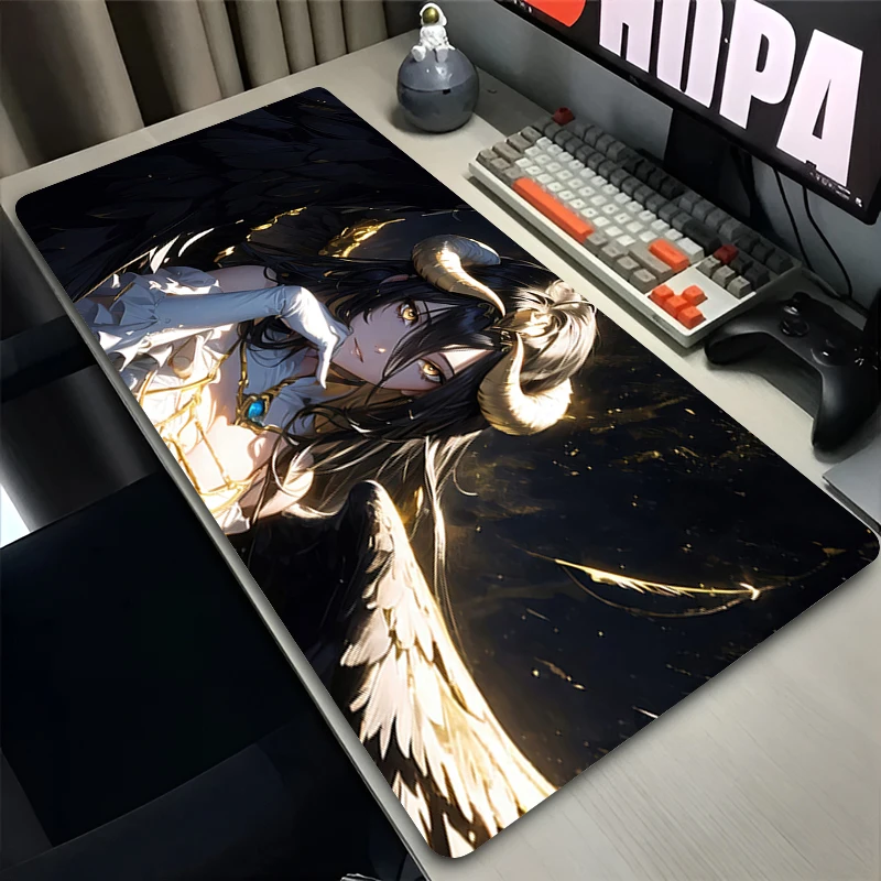 Large Mouse Pads Notebook Gamer Keyboard Mousepad O-overlord Albedo Computer Desk Mat Gaming Pad Anime Mouse Mats For CS GO LOL