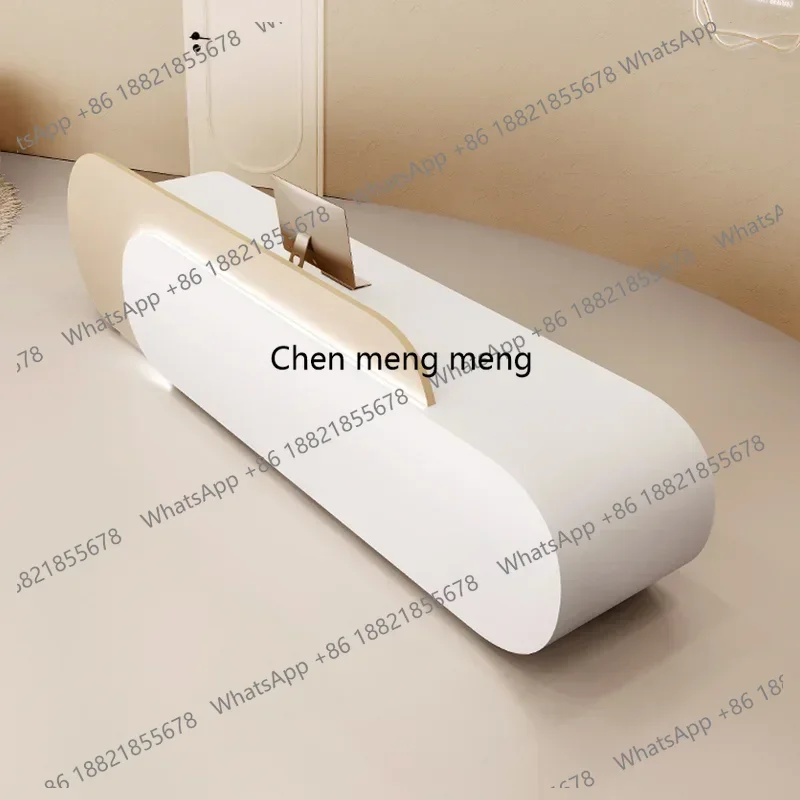Cream Style Beauty Salon Reception Desks Nail Salon High-end Simplicity Reception Desk Clothing Store Furniture Receptionen