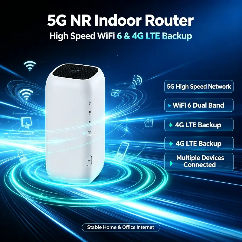 WiFi6 4G LTE Cat19 Sim Card 5G WiFi CPE TS9 Ports Unlocked 2024 NEW 5G ZYXEL NR5103EV2 5G NR Indoor Router 4.7Gbps