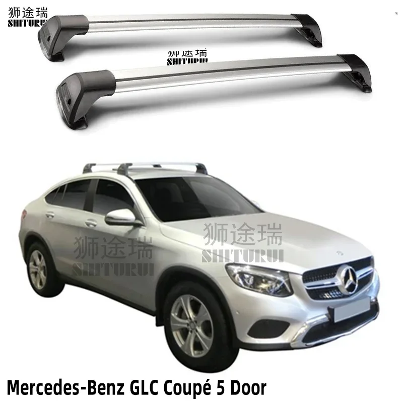 SHITURUI for Mercedes-Benz GLC Coupé 5 Door  2017 - 2021 Cerato Ultra Quiet Truck Roof Bar Car Special Aluminum Alloy Belt Lock