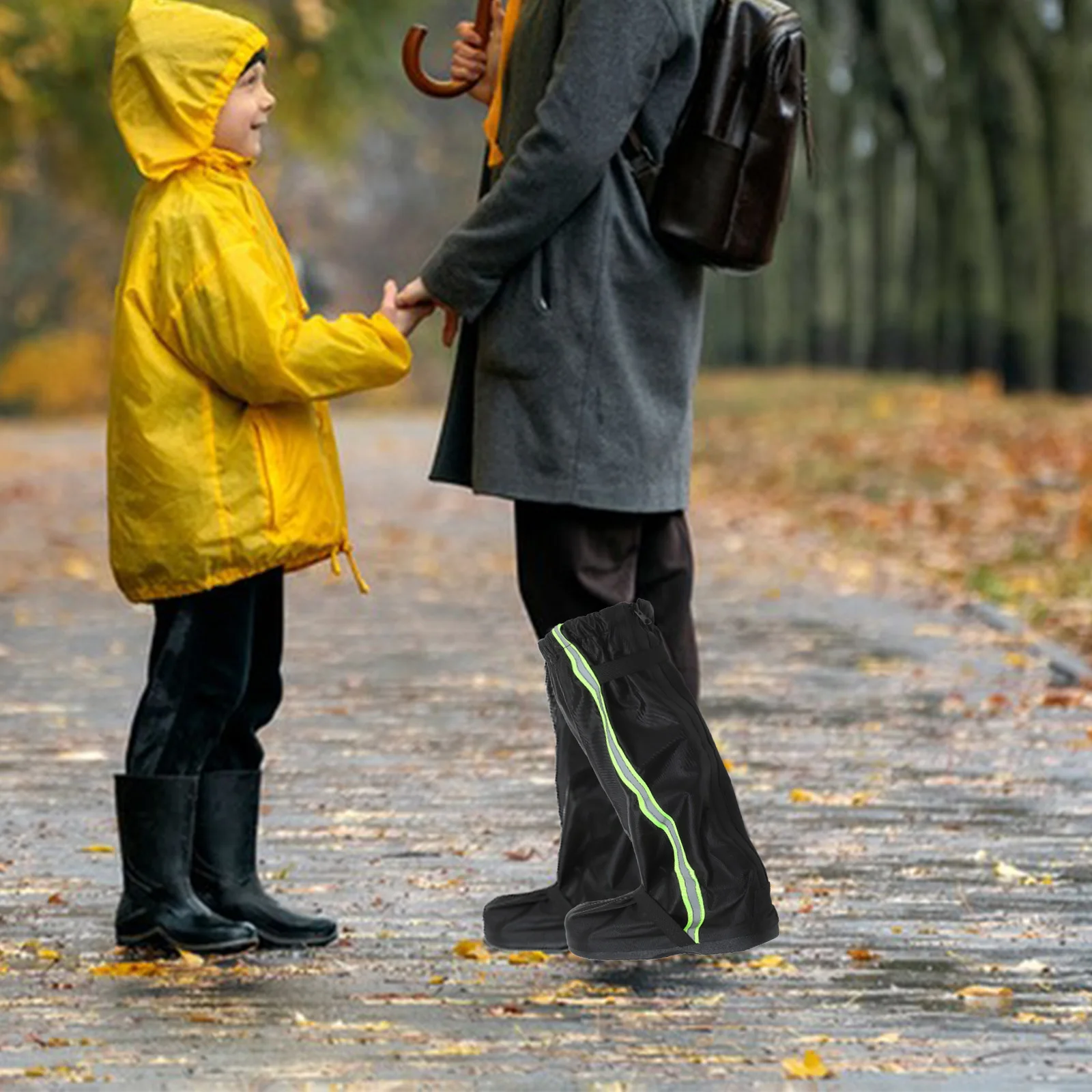 

1Pair Waterproof Shoe Covers Oxford Cloth Wear-Resistant Boot Protector Rainproof Outdoor Travel Cycling Cycling Shoe Covers