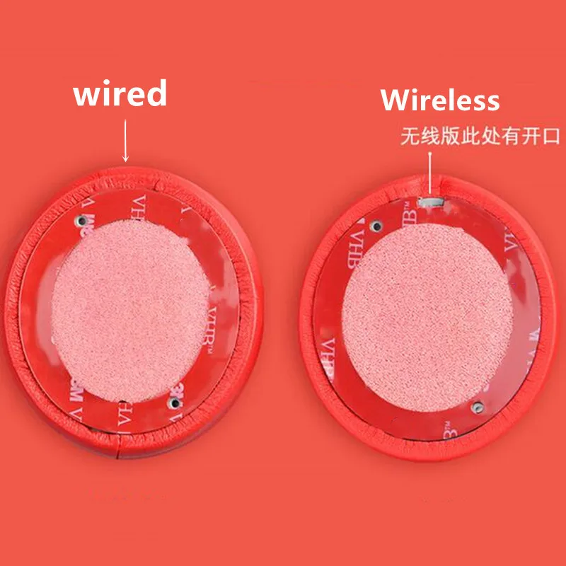 2 almofadas de orelha de couro da proteína dos pces, almofadas de substituição das tampas da orelha para as batidas solo 2 & solo 3 sem fio earpads earmuffs