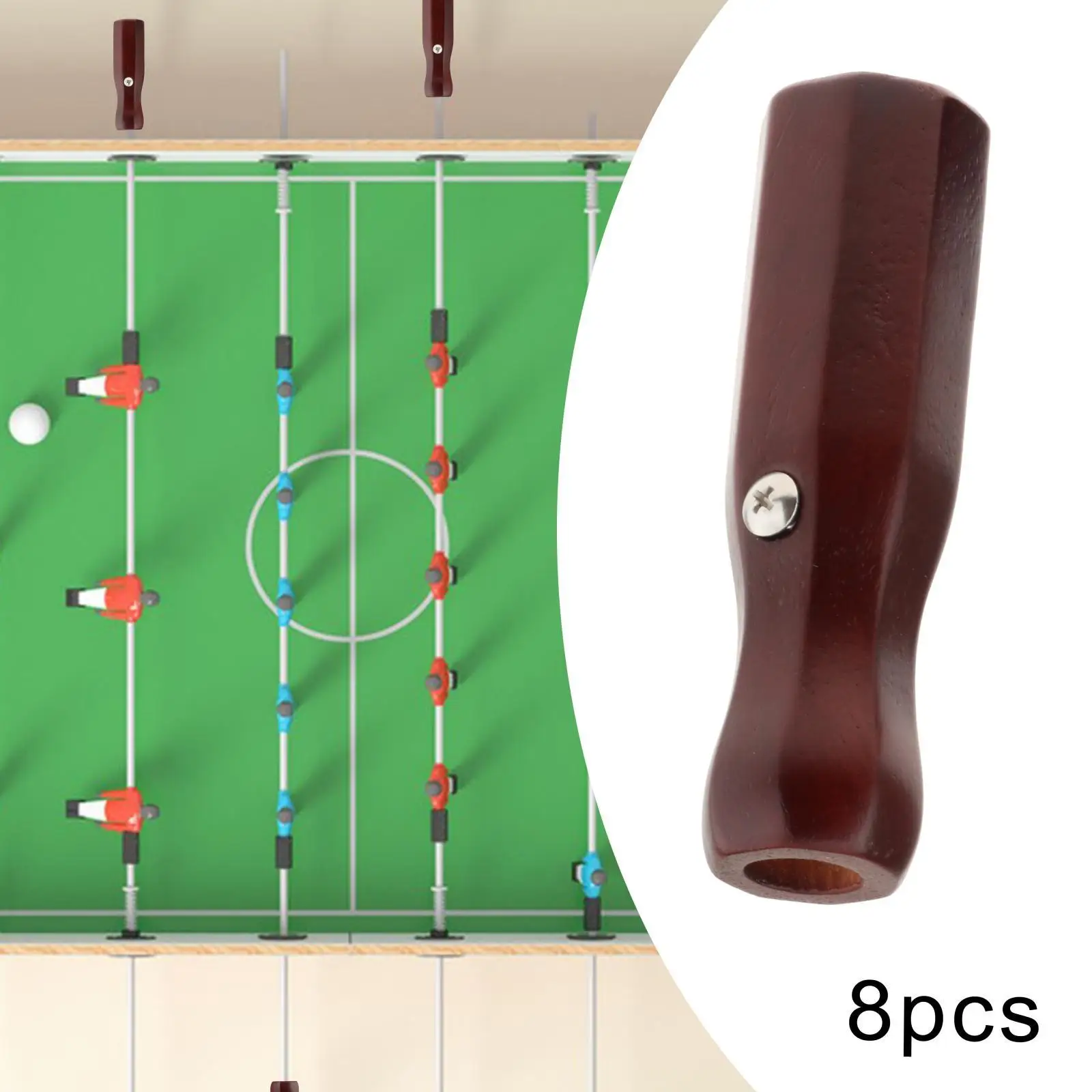 풋볼 테이블 로드 엔드 캡, 테이블 게임 축구 테이블 핸들, 8x, 16mm 홀