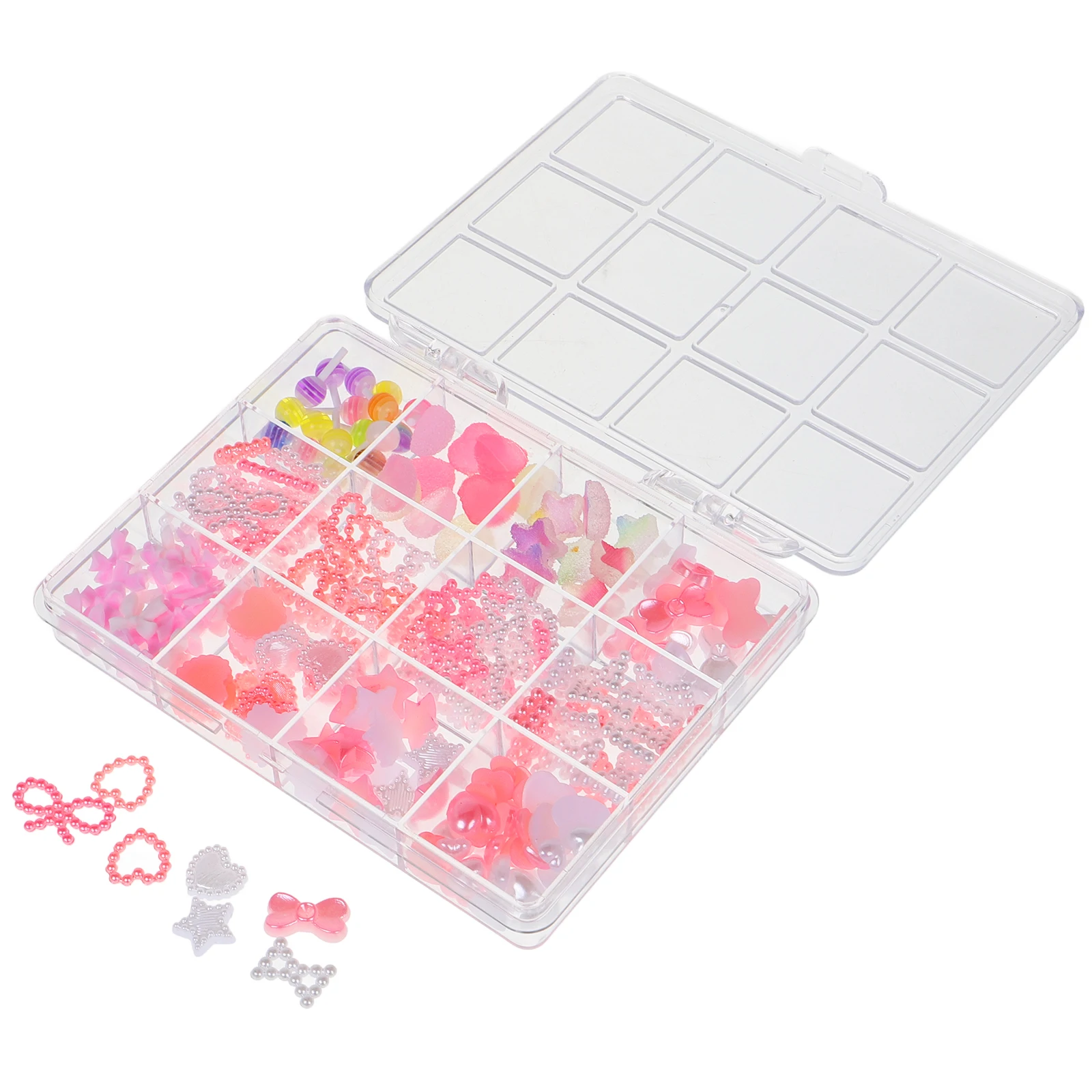 

Kawaii Nail Heart Fingernail Accessory Decorations Pearl Shape Resin Bow Fingernail Accessories Manicure Charms naments