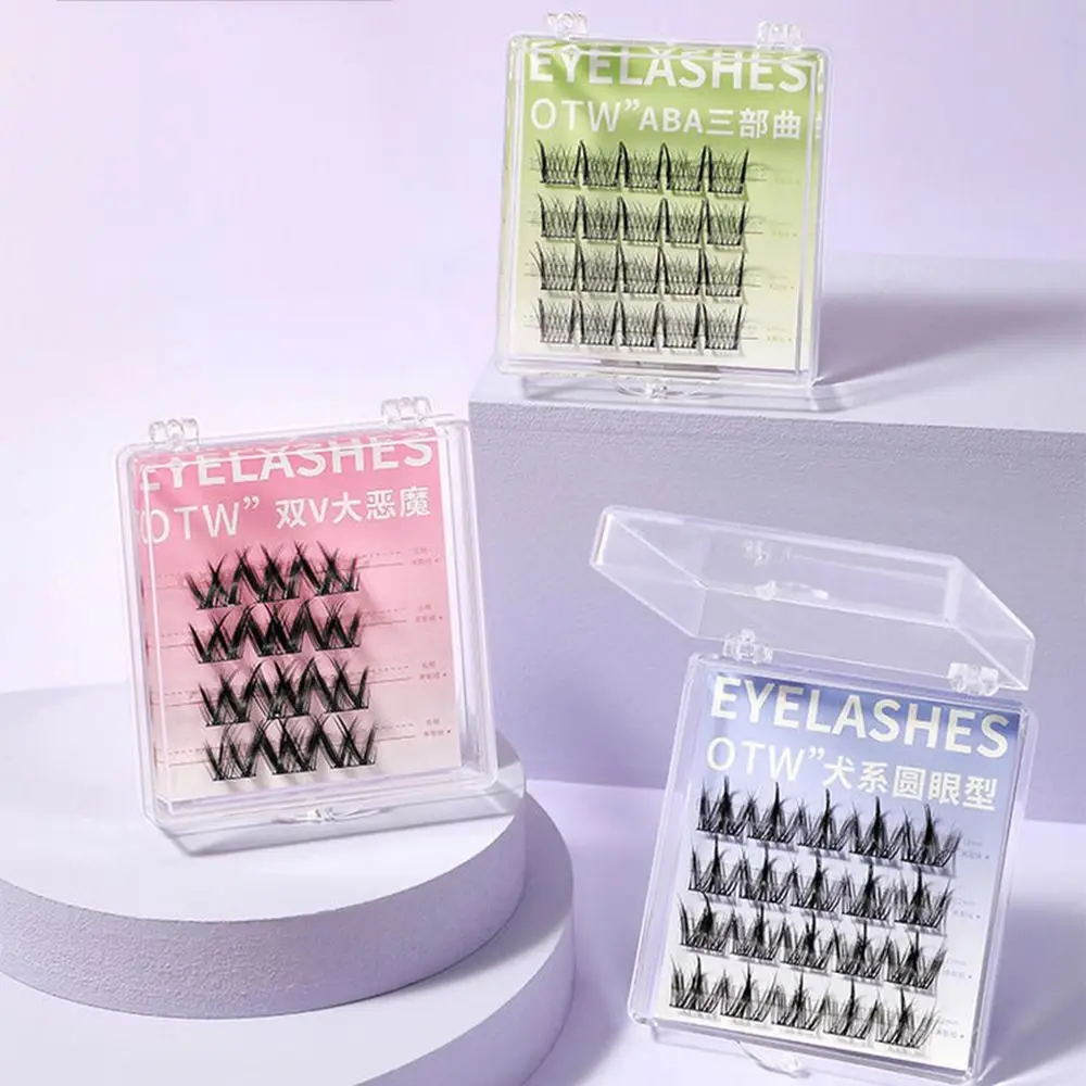 Natural Simulation Manga Lashes Segmented Self-grating Little Devil False Eyelashes Trilogy Self-adhesive Fluffy Soft