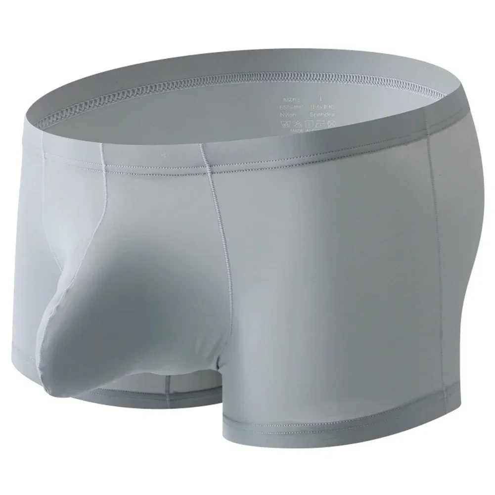 メンズアイスシルクボクサーパンツ,下着,下着,伸縮性パンティー,無地ショーツ,1ユニット