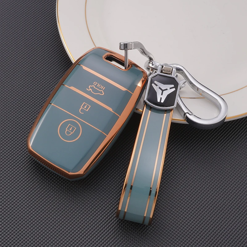 New TPU Car Key Case FOB Cover for Kia Ceed Rio Rio5 Sportage R K3 KX3 K4 K5 Sorento Cerato Optima 2015 2016 2017 Keychain