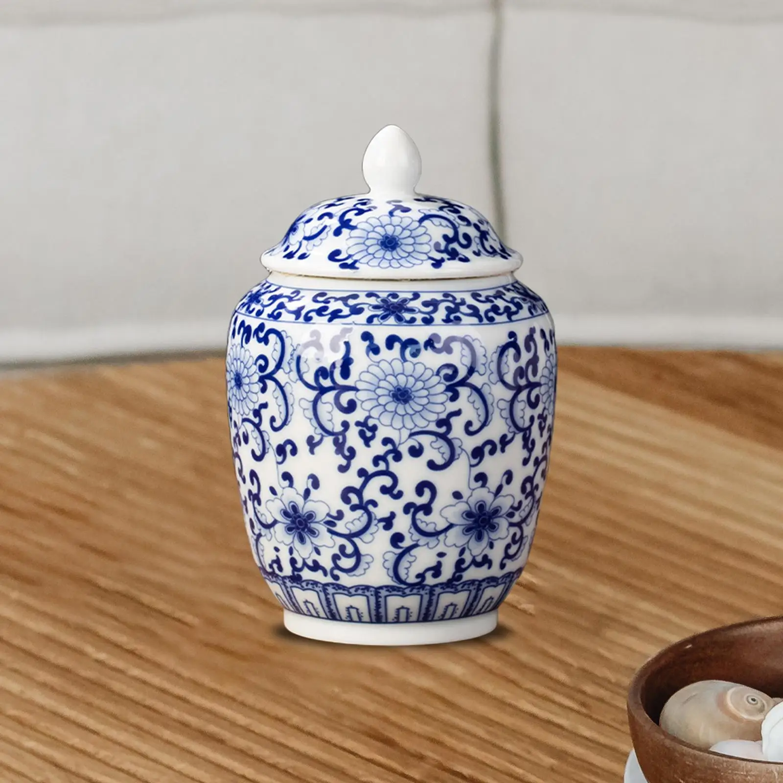 Ceramic Ginger Jar Crafts Gift Vintage Style Traditional Vase Porcelain Jars for Countertop Home Decor Weddings Home Office