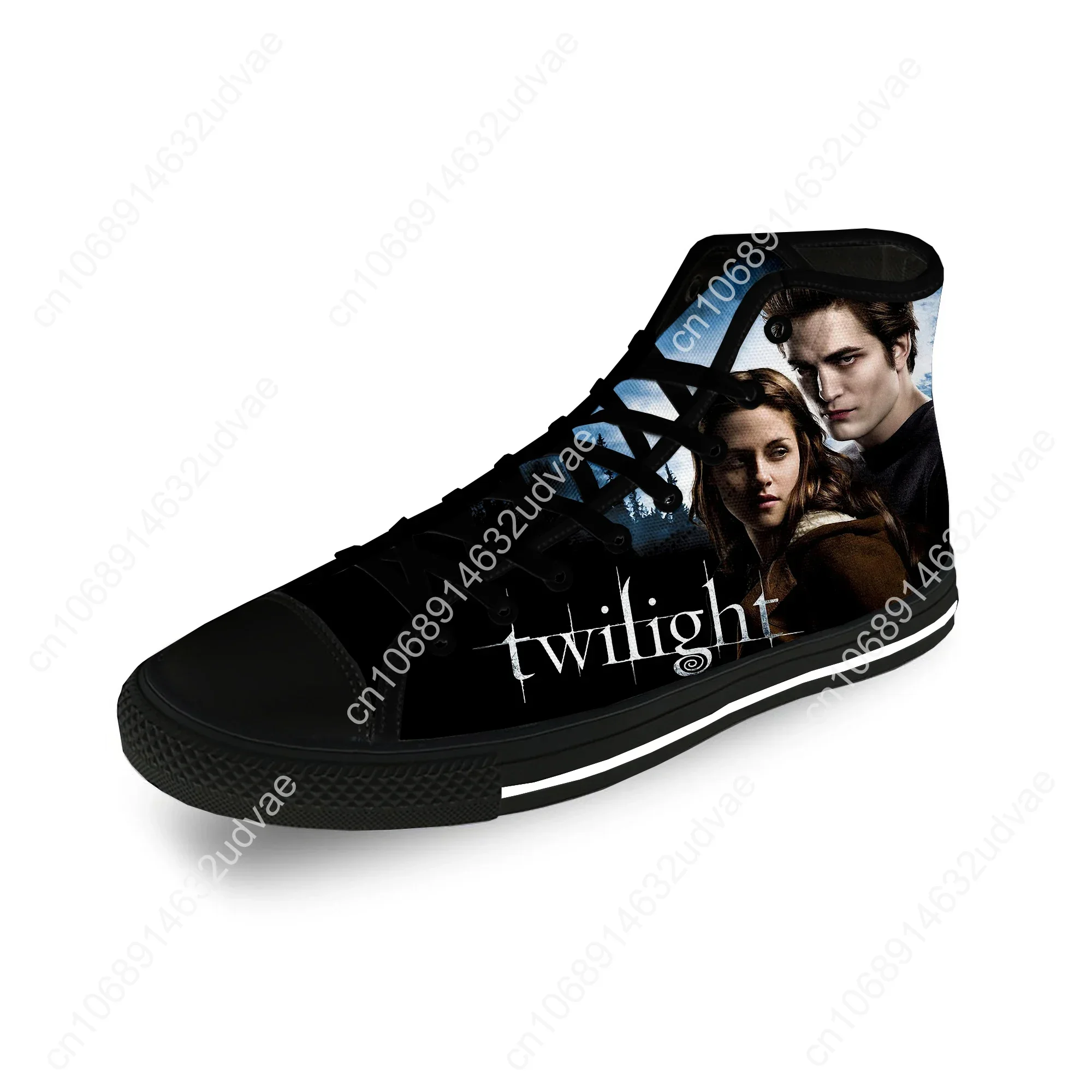 Twilight Saga Movie Vampire Casual Funny Cloth 3D Print High Top Canvas Fashion Shoes Men Women Lightweight Breathable Sneakers