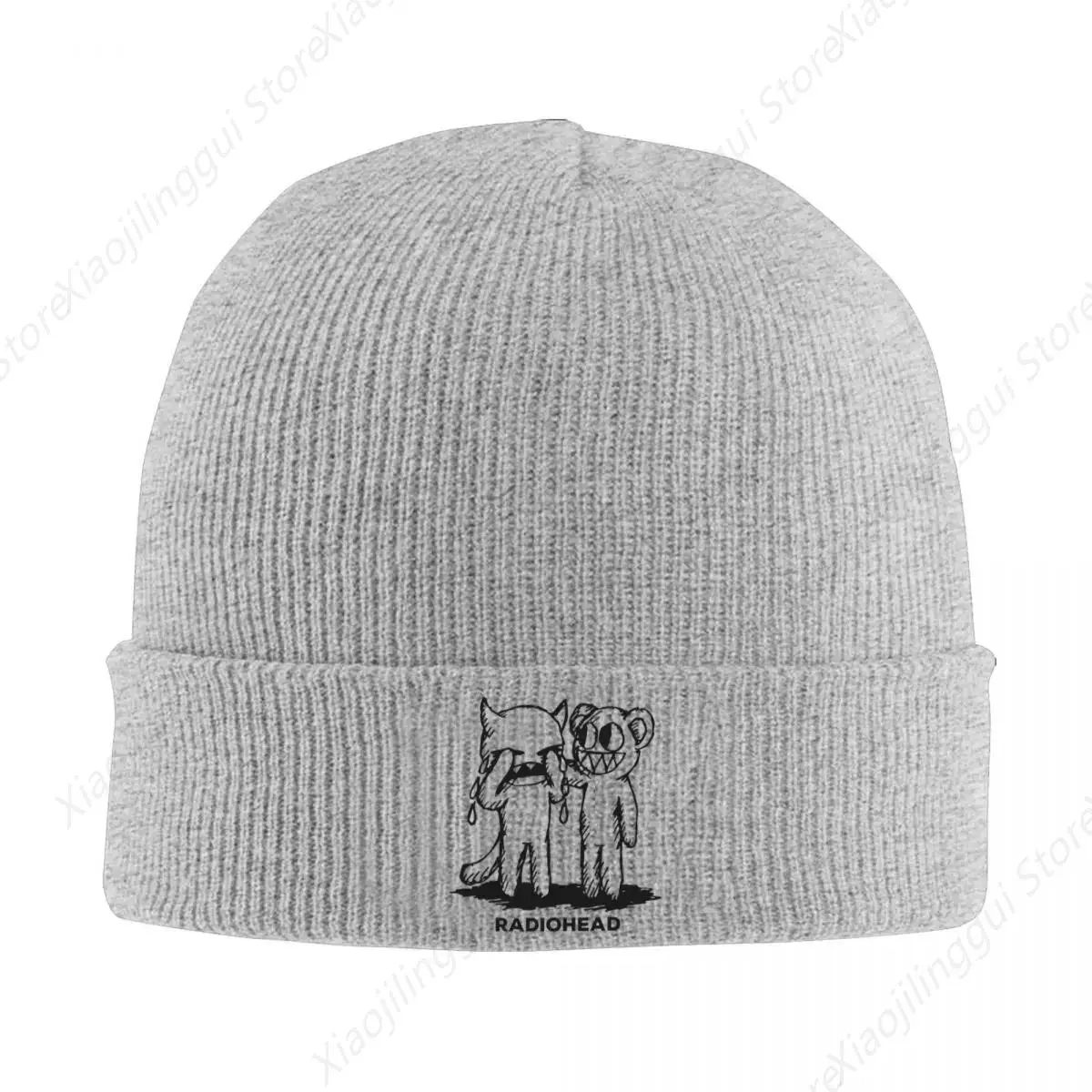 Radiohead Rock Hats Autumn Winter Skullies Beanies Baggy Caps Unisex Skullcap