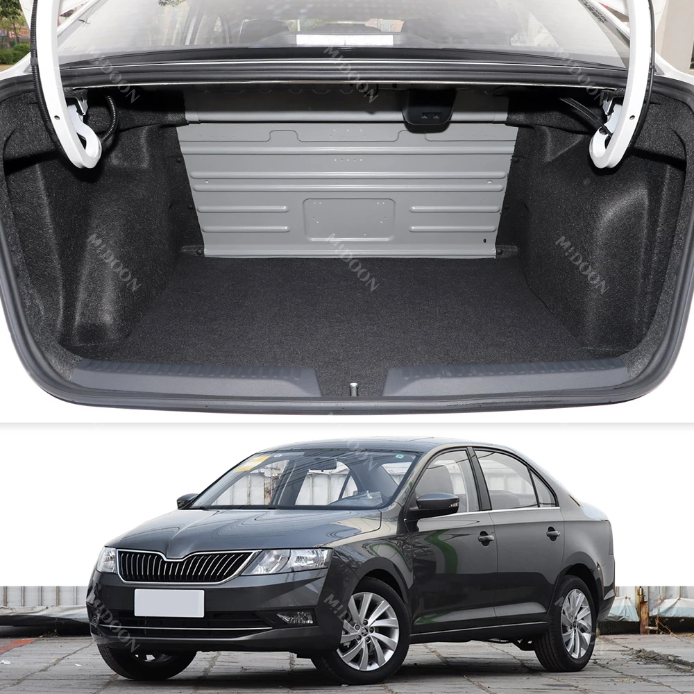 Auto Full Coverage Trunk Mat For Skoda Rapid 2013-2020 Car Anti-dirty Pad Protective Pad Cargo Liner Interior Accessories