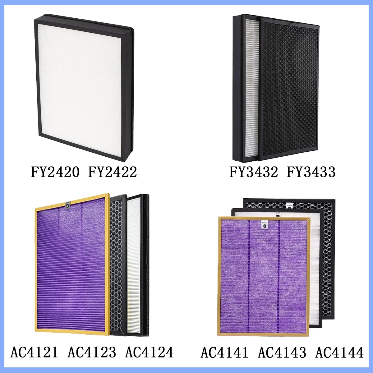 Purificador de aire compatible con los modelos Philips AC2889, AC2887, AC3829/10, AC3256/10, AC3252, AC3258, AC4002, AC4004, AC4012, AC4014, AC4072 y AC4086.