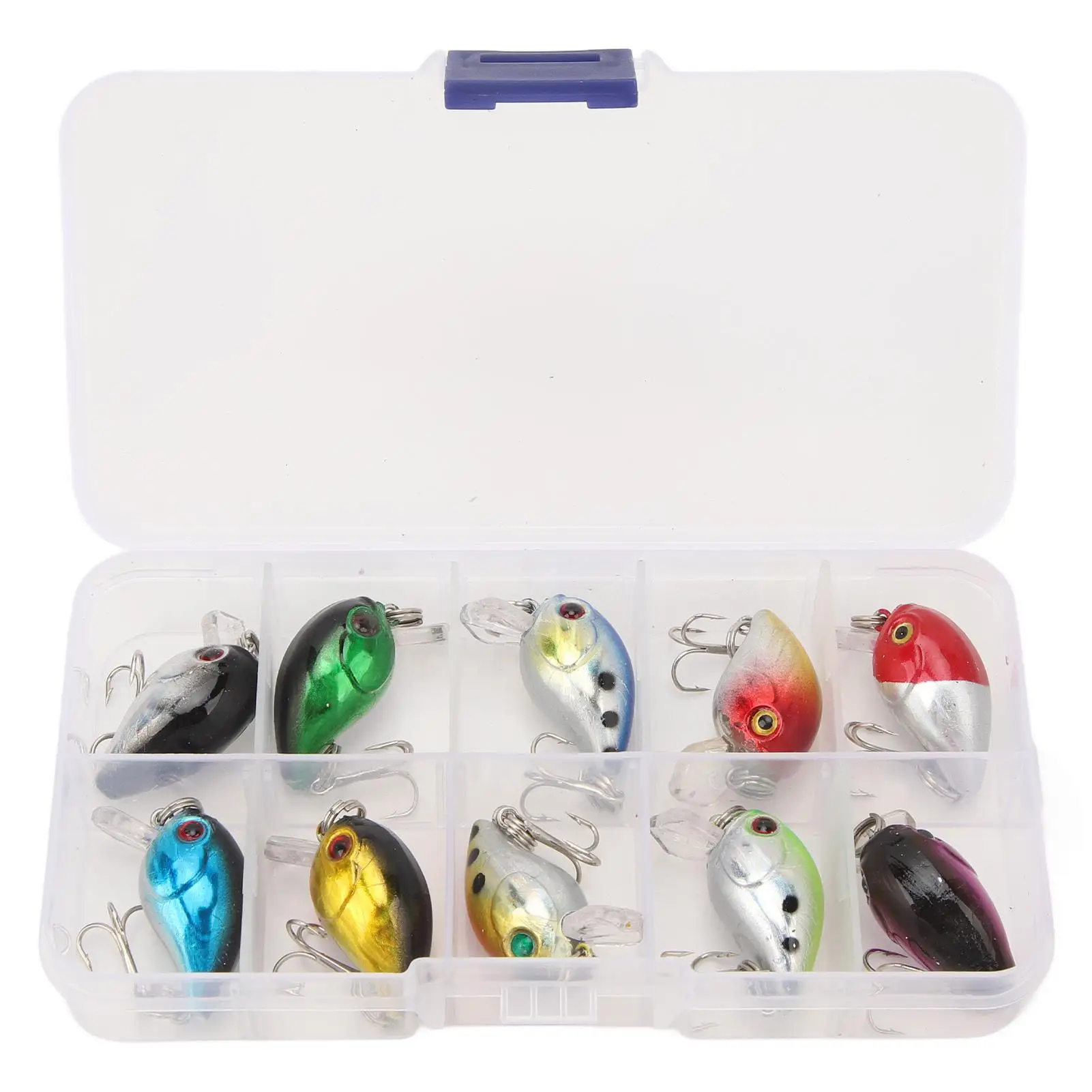 

High-Detail Fishing Lures Kit with Rust-Free Crankbaits & Stainless Steel Hooks - for freshwater Bait Set in Storage Box