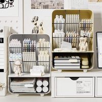 Inclined Pen Holder Student Writing Desk Desk Stationery Storage Box Large Capacity Office Desktop Sundries Rack
