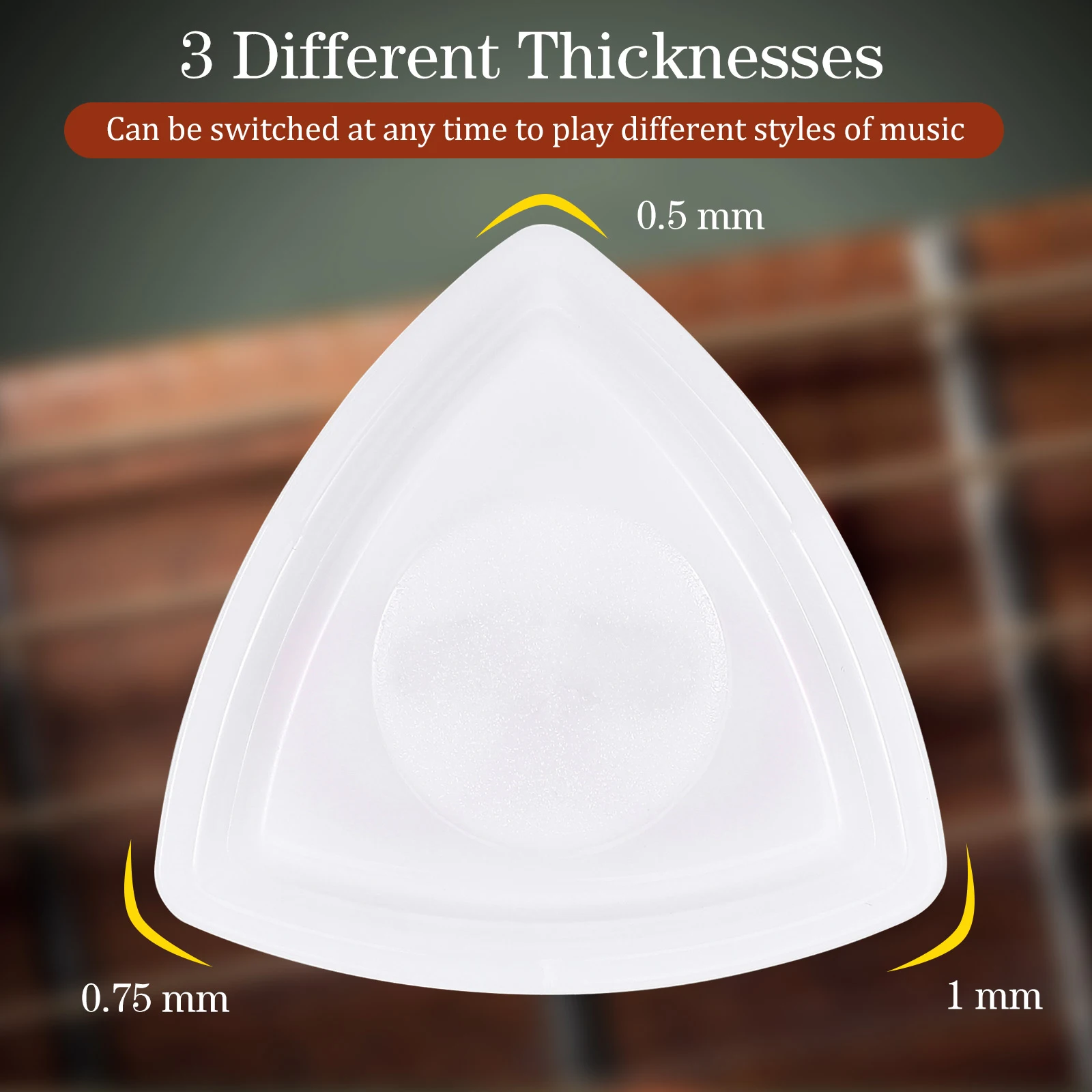 

3Pcs Luminous Guitar Picks Professional Grade ABS Material Strong Durability Smooth Sound Great Performance Acoustic Guitar