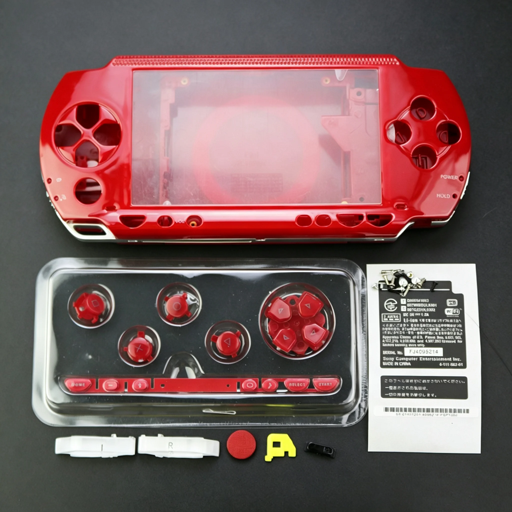 Obudowa zamienna do Sony PSP1000, nieprzezroczysta obudowa, pełny zestaw obudowy, pokrywa, części do samodzielnej naprawy, zestaw do wymiany obudowy konsoli. — zdjęcie produktu 3