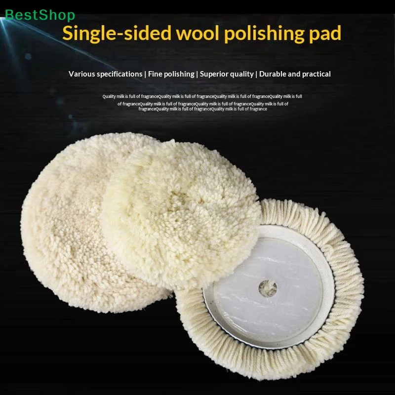 ★5/7 Inch Wool Polishing Buffing Bonnet Pads Car Polishing Wool Disc Soft Wool Wheel For Car Marble Surface Polishg And Scrat