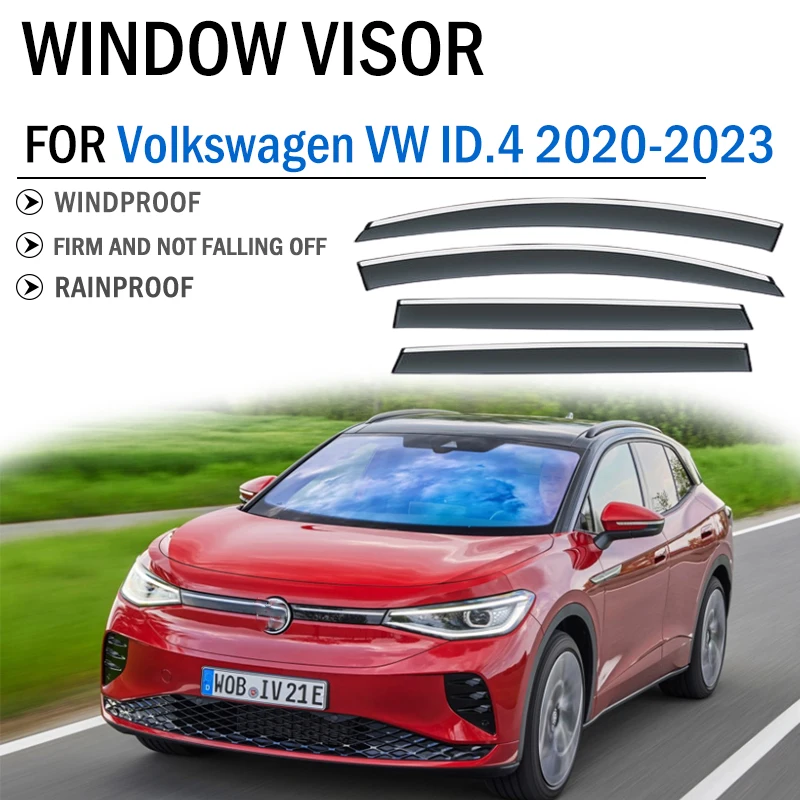 

Car Accessories FOR Volkswagen VW ID.4 ID4 2020-2023 Car Window Viosrs Deflector Visor Shade Sun Rain Guard Window Air Awnings