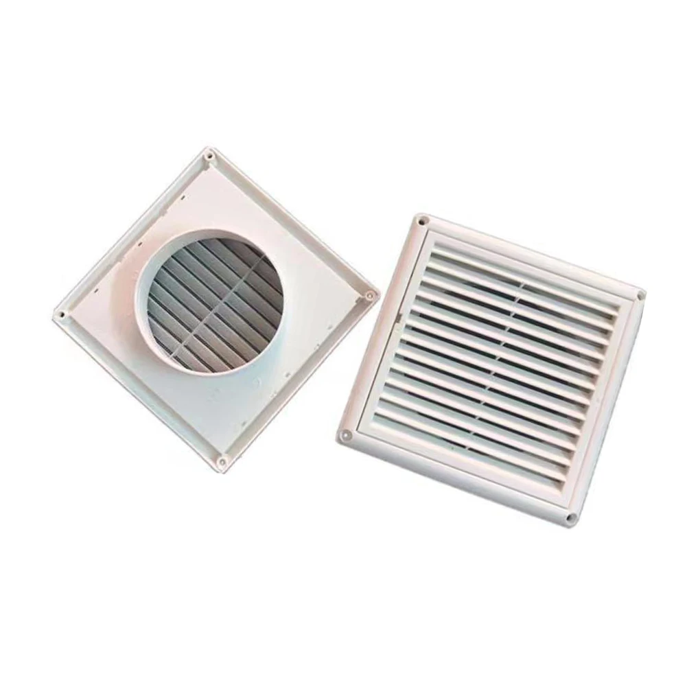 Square Duct for Air Handling in For Exhaust Return and for Fresh Air Ventilation Systems with Slant Louvered Outlet Design