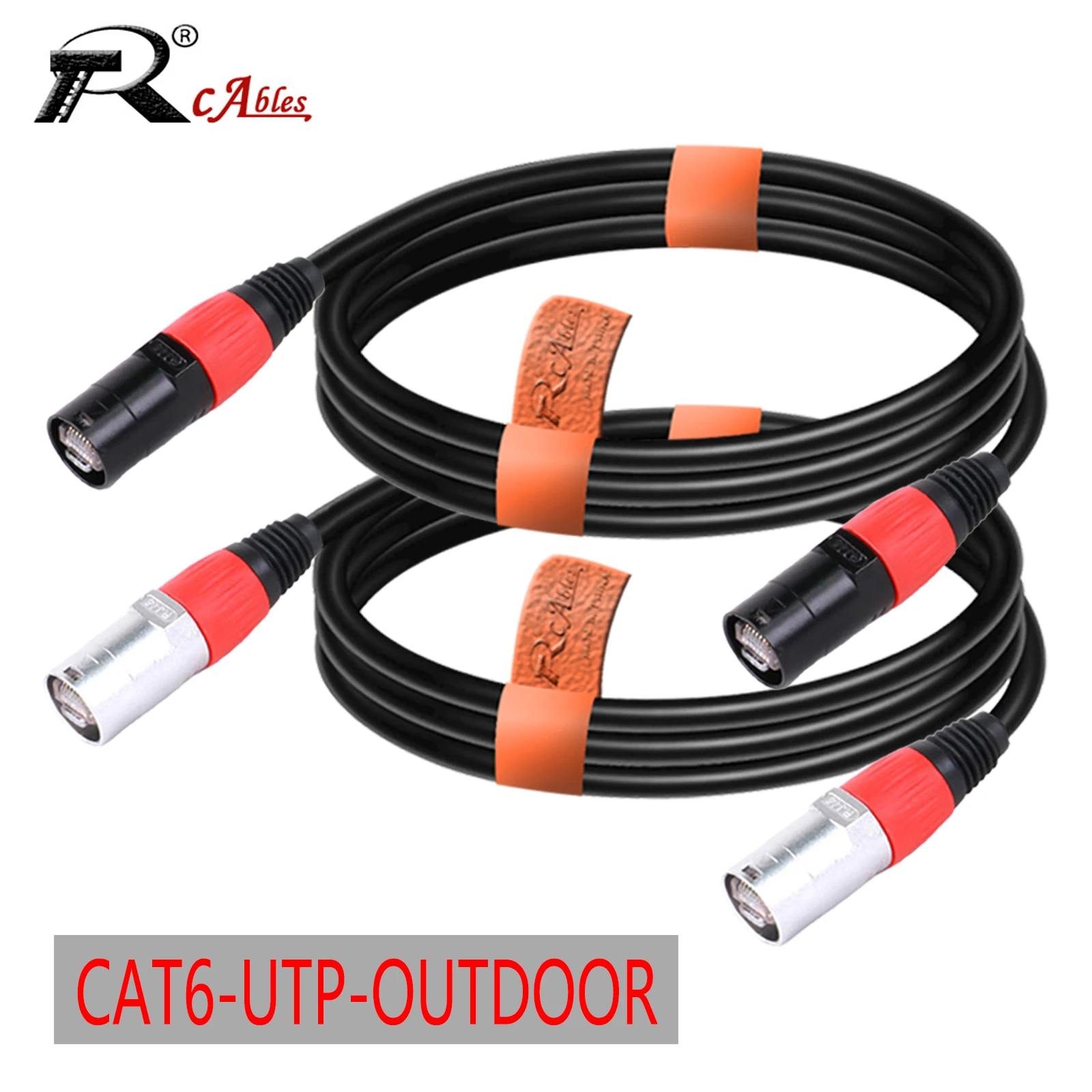 

0.3M-100M Outdoor UTP Cat6A/CAT6 Stage Ethernet Extension Cable LAN Network Unshielded Cable with Zinc Alloy RJ45 EtherCON Plug