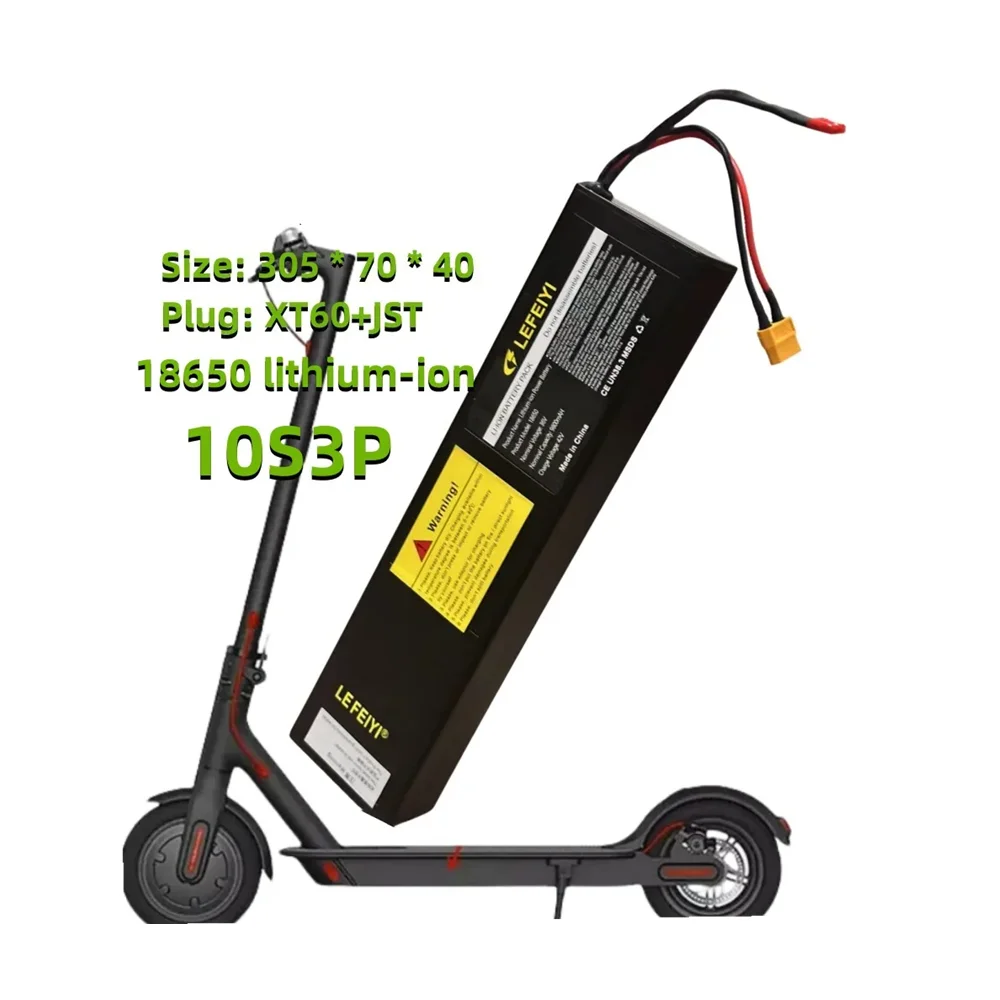 10S3P 18650 Lithium-Ion Battery Pack 36V 9800mAH, Suitable for KUGOO S1/S2/S3 Electric Scooters