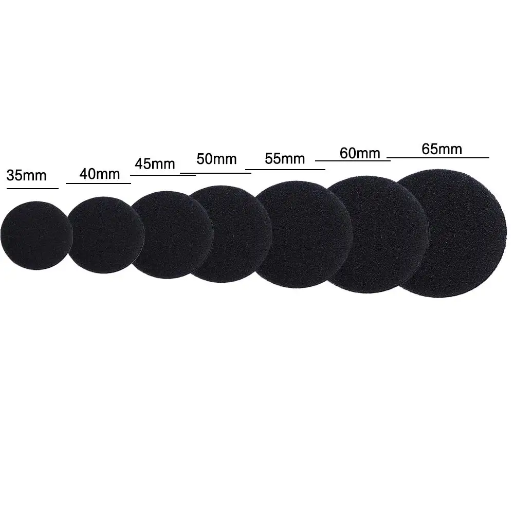 Replacement Foam Ear Pads 35/40/45/50/55/60/65mm Soft Foam Sponge Bearing Headsets Covers Earphone Accessories