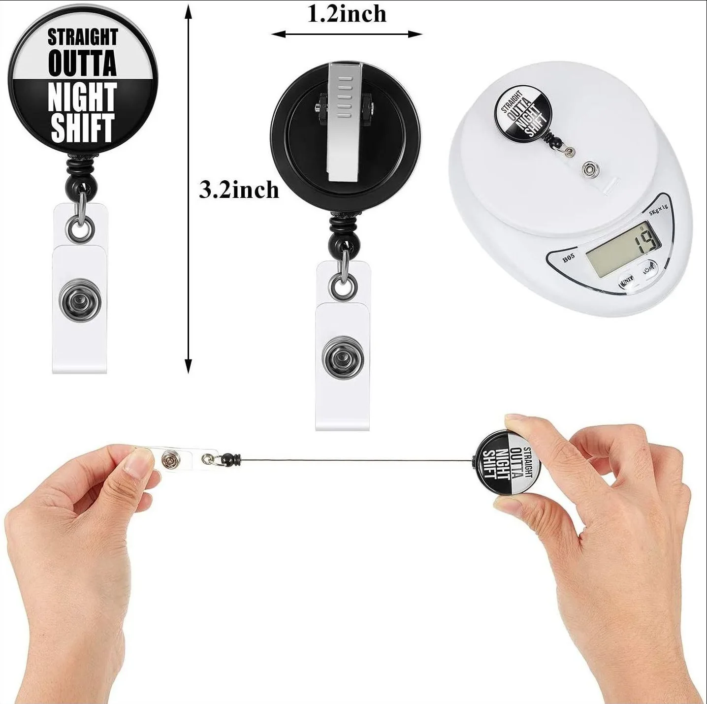 Customized Employee Work Badge badge reels retractable ID Card Holder Vertical Holders With Lanyard Neck Strap Staff Card