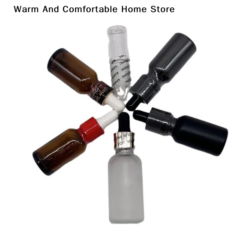 【W】200Pcs Printed Transparent Bands With Hole 41x30mm Heat Shrink Packaging Sealer For Bottles Sealing