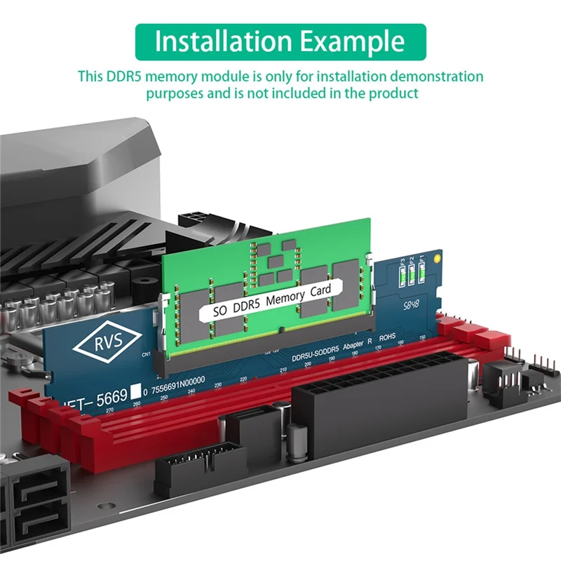 Superieur laptop DDR5-geheugen naar DDR5 desktopgeheugenadapterkaart SO DDR5 naar DDR5 U-DIMM-converter