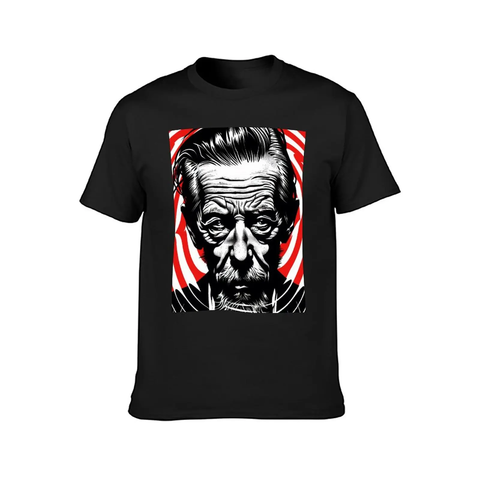 Alan Watts Black White Red Op Art - Mind-Blowing Spiritual Wisdom in Dynamic Visual Form T-Shirt sports fans men clothing