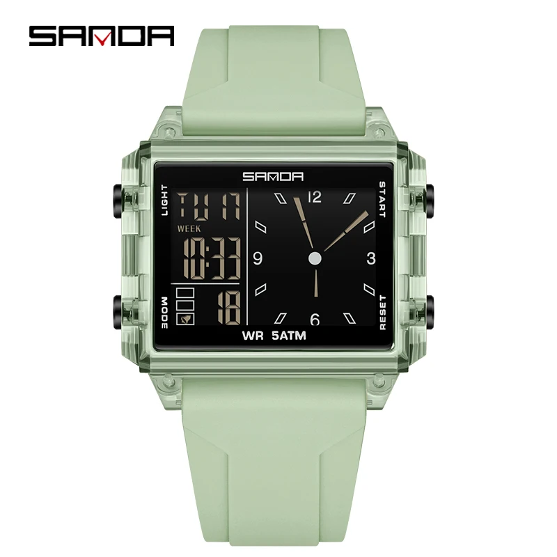 SANDA 6273 Men's Waterproof Dual Time Watch