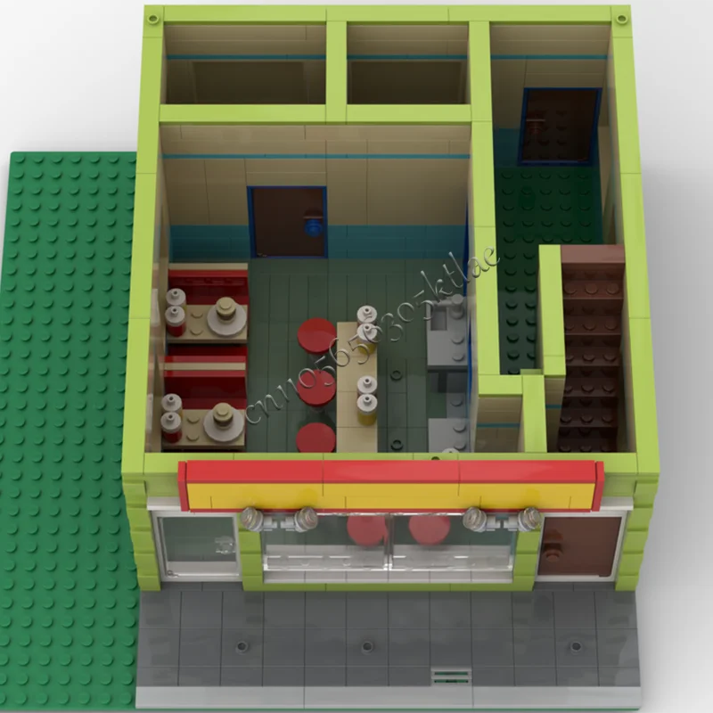 MOC 1659 PCS 핫 세일 버거 배 DIY 건축 블록 모델 디스플레이 장난감 어린이 조립 생일 크리스마스 선물