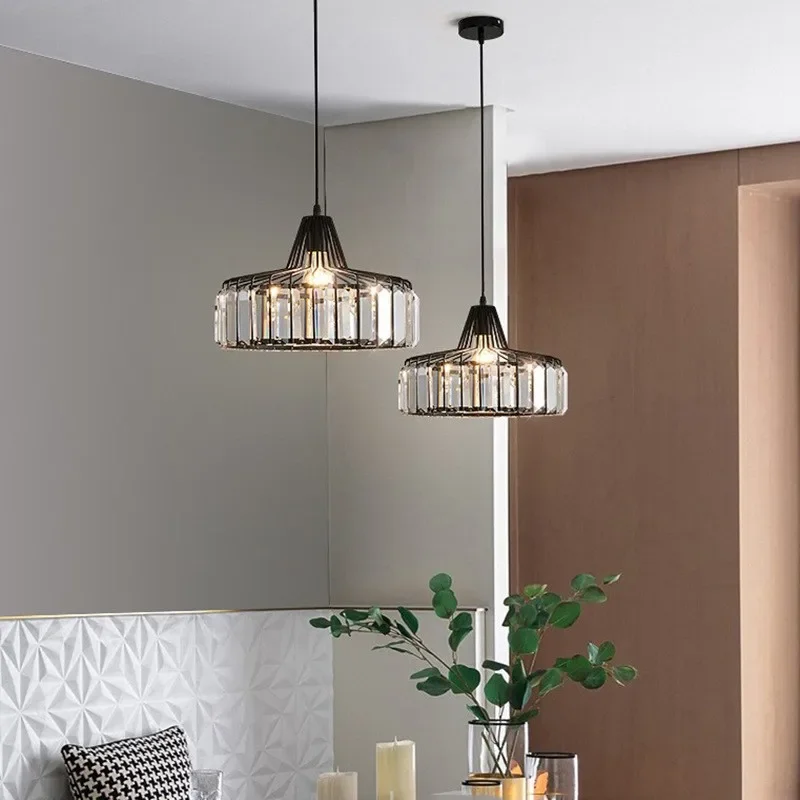 

Dining Room Chandelier Modern Minimalist Light Luxury Crystal Lamp Creative Table Bar Golden Small s