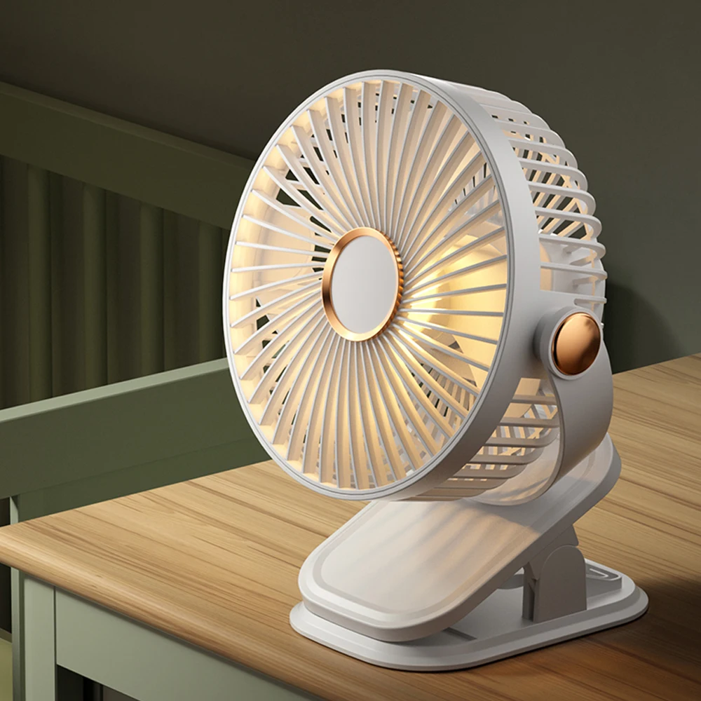 

Портативный USB-вентилятор с зажимом, удобный и ультра-тихий электрический вентилятор, перезаряжаемый студенческий милый маленький охлаждающий вентилятор