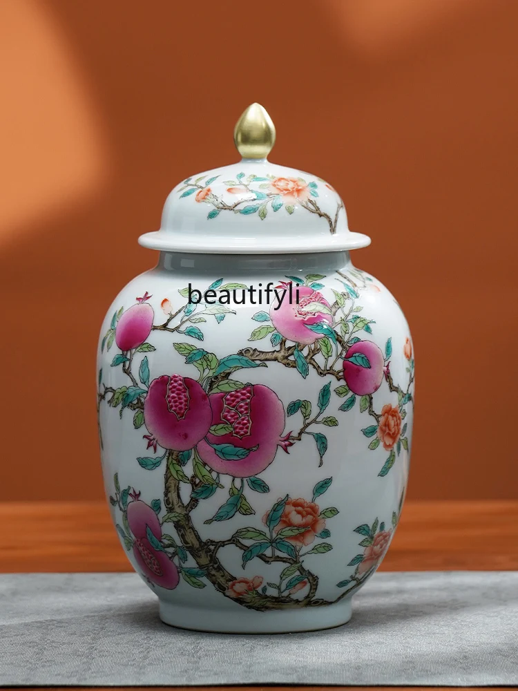 

Ningfeng Kiln Jingdezhen Vase Ceramic Decoration Living Room Decoration Neo Chinese Style Ornaments Entrance Decoration Tea Pot