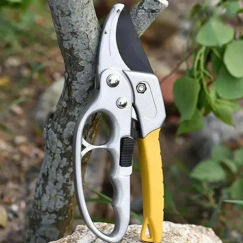 BIESUO Heavy Garden Pruning Shears With SK-5 Metal Blade Handheld Pruning Shears Secateurs Cutting Tool For Garden Plants Tree