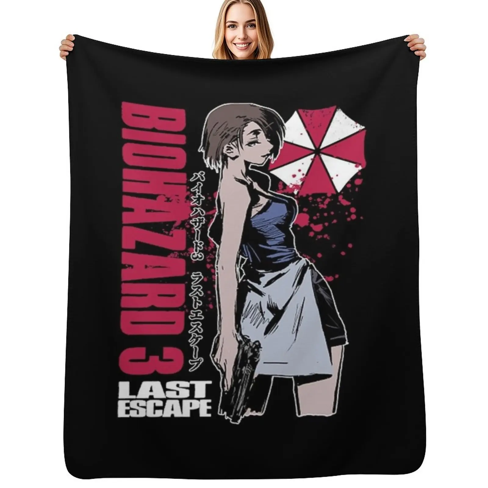BIOHAZARD 3 T-Shirt Gift For Fans, For Men and Women, Father Day, Family Day, Halloween Day, Thanksgiving, Christm Throw Blanket