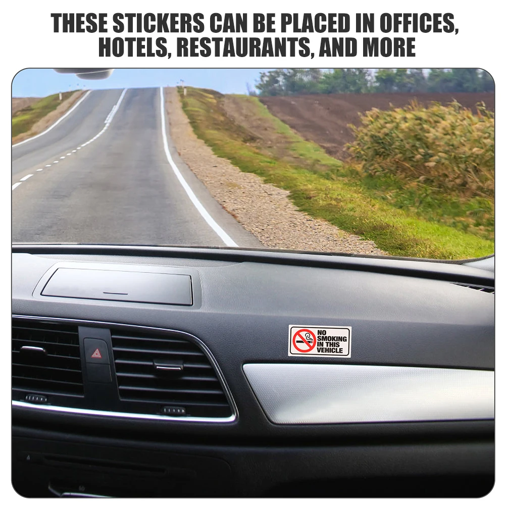 8 Pcsno Sticker Labels or Pipes Water Proof Cigarette-free Copper Plate Stickers Sign Poster