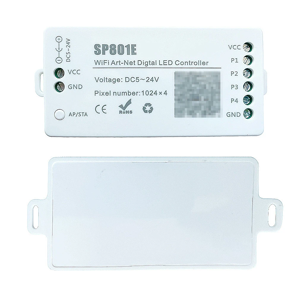 DC 5V 12V 24V SP801E iOS Android Programmable APP Magic Wifi RGB Control WS2812B LED Matrix Panel Module Light Strip Controller