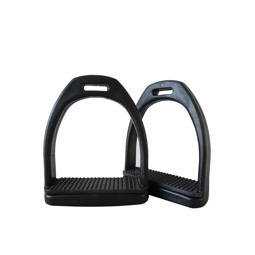 

Pack of 2 Animal Riding Stirrup Professional Adult Children Rubber Pad Anti-skid Stirrups Gifts Equipment Black Large