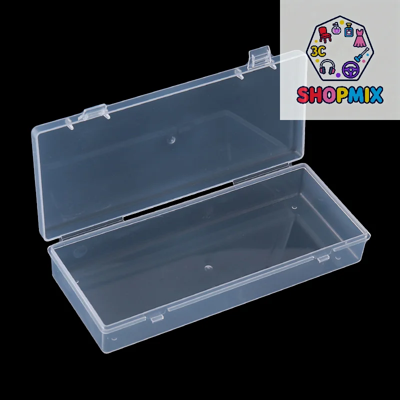 Transparent Plastic Box Rectangular Translucent Packing Box Storage Organizer Case Dustproof Durable Strong Jewelry Container