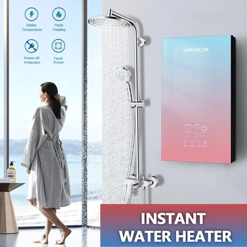 Airo IPX4 Instant Water Heater 7000W-9000W Electric Tankless Adjustable Power Leak Protection with Digital Display