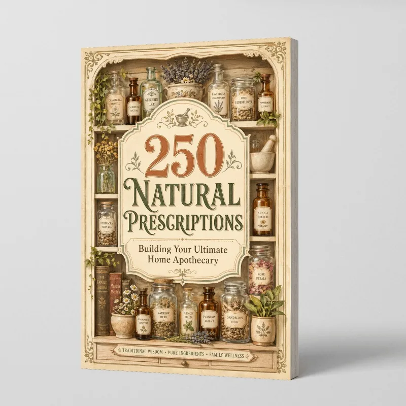 250 Natural Prescriptions Book, Home Apothecary Reference Guide with 250 Herbal Formulas