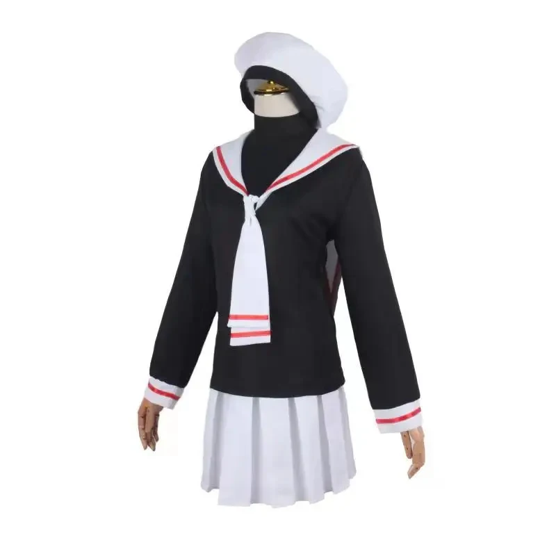 

w;3'c\6,b'Card Captor KINOMOTO Uniform Costume Girls Top Skirt Cosplay SAKURA Sailor Outfits7;m/8\f;